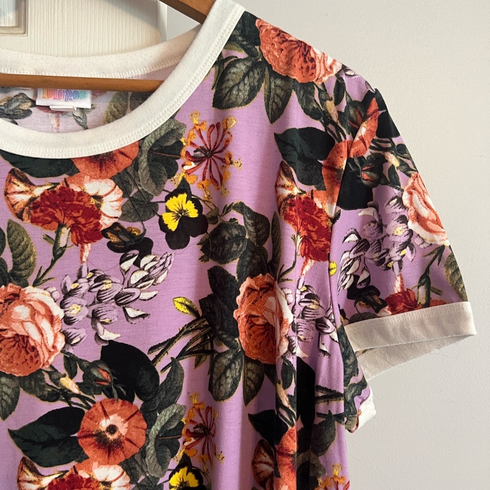 LuLaRoe Floral Purple 3XL LuLaRoe